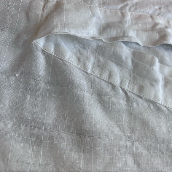 Banana Republic Laurel Linen Cotton Boxy Deep V Neck Top. Pure white. Coastal. S - Picture 11 of 13